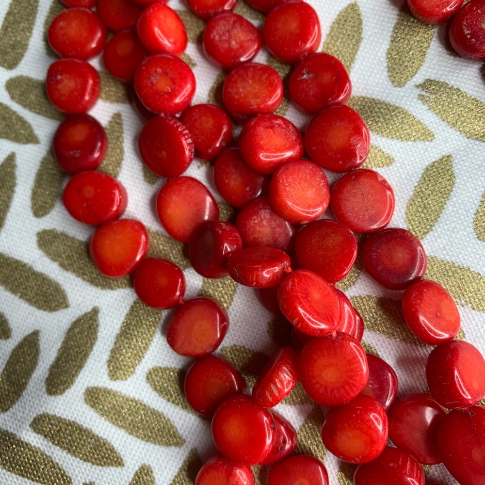 Lucas Lameth LUC 925 Sterling Red Coral Necklace - Picture 2 of 3